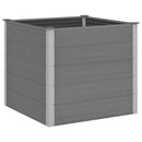 forhøjet plantekasse 100x100x91 cm grå WPC