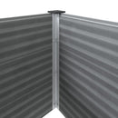 forhøjet plantekasse 150x50x54 cm grå WPC