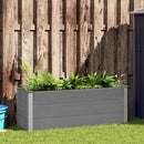 forhøjet plantekasse 150x50x54 cm grå WPC
