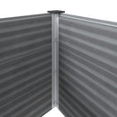 forhøjet plantekasse 150x100x54 cm grå WPC