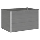 forhøjet plantekasse 150x100x91 cm grå WPC