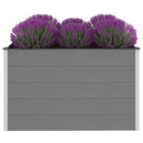 forhøjet plantekasse 150x100x91 cm grå WPC