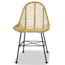 spisebordsstole 2 stk. naturligt rattan