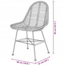 spisebordsstole 4 stk. naturligt rattan
