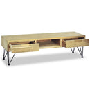 TV-skab 120 x 35 x 35 cm massivt teaktræ