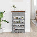 vinreol 55x23x85 cm massivt mahognitræ