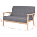 2-personers sofa i stof mørkegrå