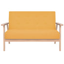 2-personers sofa stof gul
