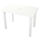 havebord 101 x 68 x 72 cm plastik hvid