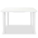havebord 101 x 68 x 72 cm plastik hvid
