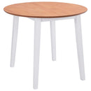 klapbord rundt MDF hvid