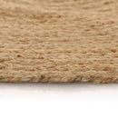 gulvtæppe 150 cm rundt flettet jute