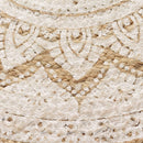 tæppe flettet jute med print 120 cm rund