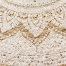 gulvtæppe flettet jute med print 150 cm rund