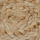 tæppe flettet design jute 120 cm rund
