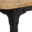 skrivebord med foldbar taburet massivt mangotræ 115 x 50 x 76 cm