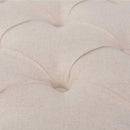 bænk lærred massivt træ 110 x 38 x 48 cm cremehvid
