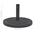 parasolfod resin rund sort 14 kg