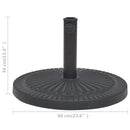 parasolfod resin rund sort 29 kg