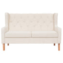 2-personers sofa stof cremehvid