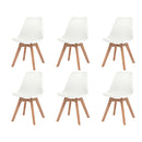 spisebordsstole 6 stk. plastik hvid