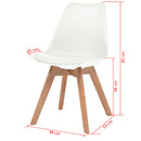 spisebordsstole 6 stk. plastik hvid