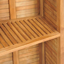 foldbart barbord 155x53x105 cm massivt teaktræ