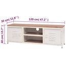 tv-bord 120x30x40 cm hvid