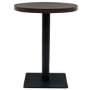 bistrobord MDF og stål rund 60 x 75 cm mørk aske