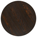 bistrobord MDF og stål rund 60 x 75 cm mørk aske