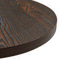 bistrobord MDF og stål rund 60 x 75 cm mørk aske