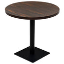 bistrobord MDF og stål rund 80 x 75 cm mørk aske