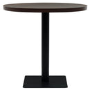 bistrobord MDF og stål rund 80 x 75 cm mørk aske