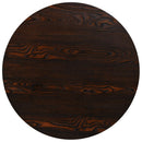 bistrobord MDF og stål rund 80 x 75 cm mørk aske