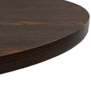 bistrobord MDF og stål rund 80 x 75 cm mørk aske