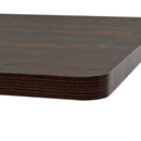 bistrobord MDF og stål firkantet 80 x 80 x 75 cm mørk aske