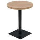 bistrobord MDF og stål rund 60 x 75 cm egetræsfarvet