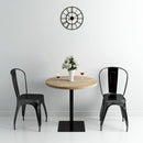 bistrobord MDF og stål rund 80 x 75 cm egetræsfarvet