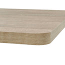 bistrobord MDF og stål firkantet 80 x 80 x 75 cm egetræsfarvet