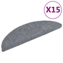 trappemåtter selvklæbende 15 stk. 56x17x3 cm lysegrå halvrunde