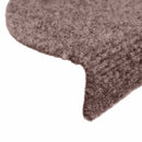 trappemåtter selvklæbende 15 stk. 65x21x4 cm lys brune halvrund store