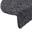 trappemåtter selvklæbende 15 stk. 65x21x4 cm mørkegrå halvrunde store