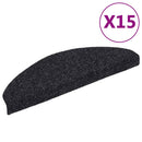 trappemåtter selvklæbende 15 stk. 65x21x4 cm sorte halvrunde store