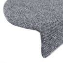 trappemåtter selvklæbende 15 stk. 65x21x4 cm lysegrå halvrunde store