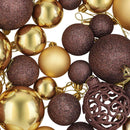 julekuglesæt 100 stk. 3/4/6 cm brun/bronzefarvet/guldfarvet