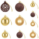 julekuglesæt 100 stk. 3/4/6 cm brun/bronzefarvet/guldfarvet