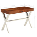 skrivebord 110x50x76 cm massivt akacietræ honningfarvet finish