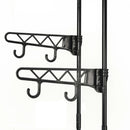 tøjstativ 55x28,5x175 cm stål og ikke-vævet stof sort