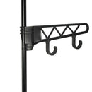 tøjstativ 55x28,5x175 cm stål og ikke-vævet stof sort