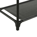 tøjstativ 55x28,5x175 cm stål og ikke-vævet stof sort
